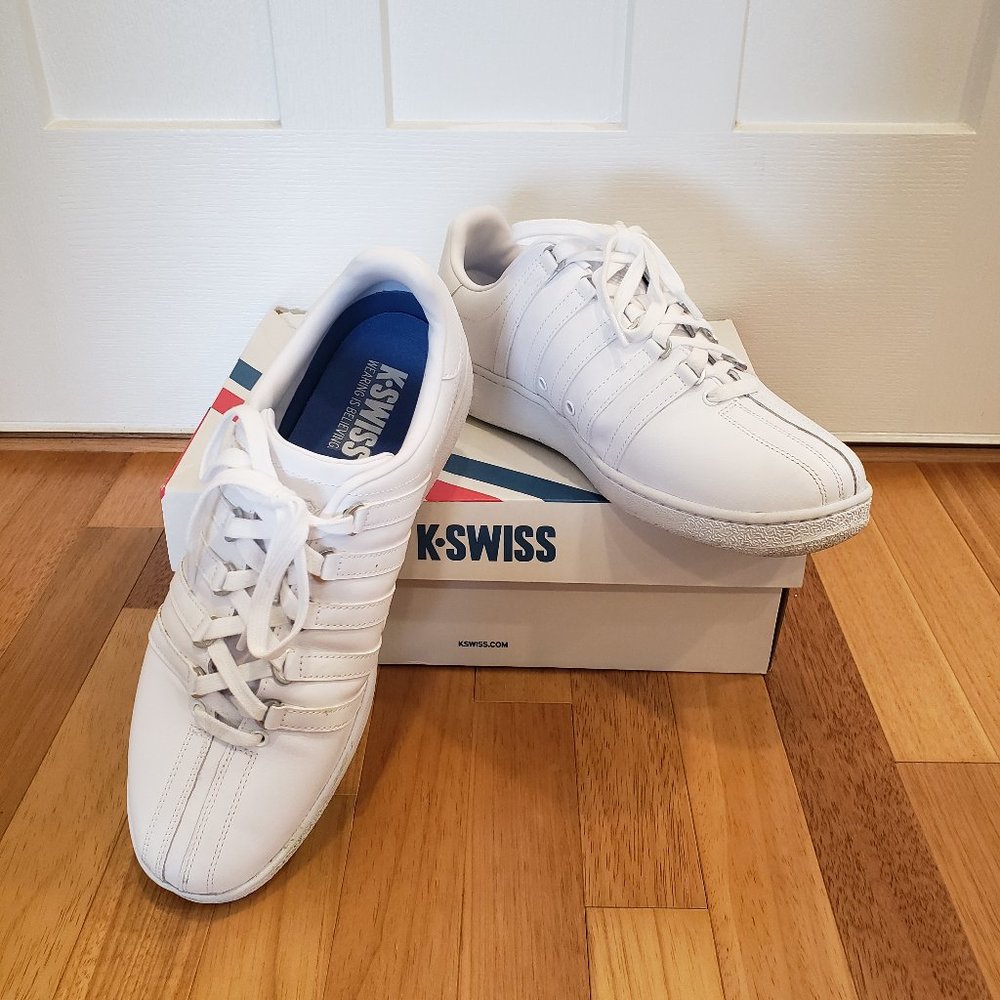 Men's K-Swiss White on White SZ 12 Tennis Shoes